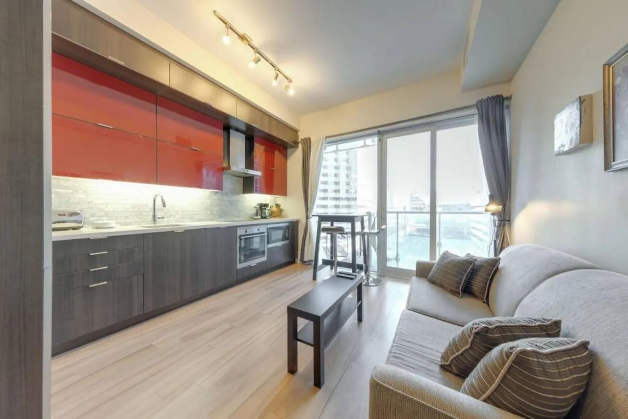 1 Bedroom Furnished Condo With Balcony Across Cn Tower Toronto Canada